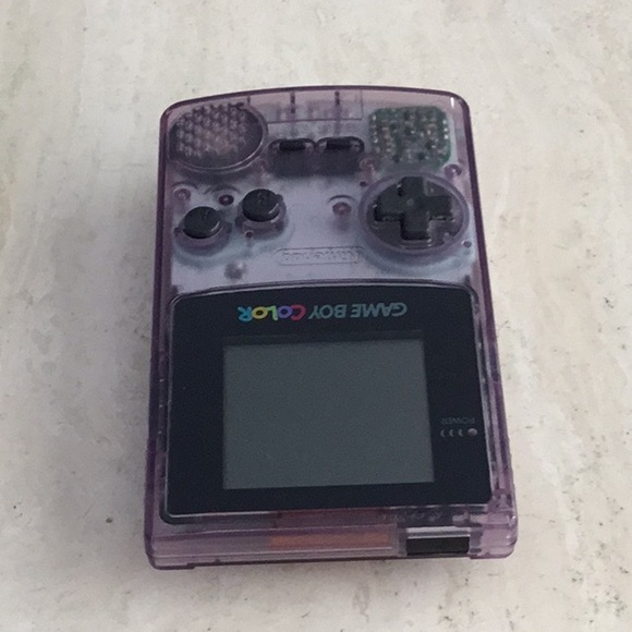 Gameboy Color System Clear Atomic Purple Console Handheld Nintendo Game Boy - Picture 9 of 12